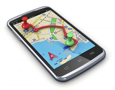 GPS navigation in smartphone